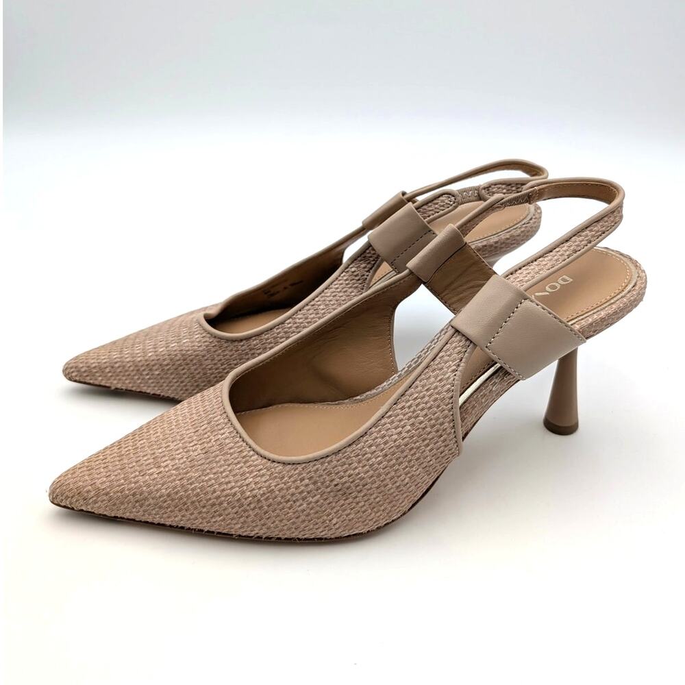 Donald Pliner ELLIEMAY Pointed Toe Heel Pump Women's Sand Size US8M EU38.5